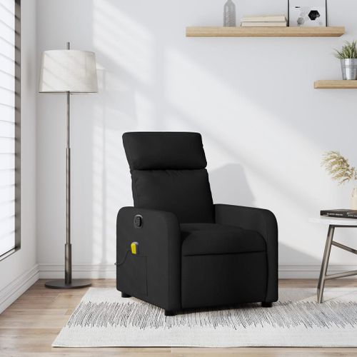 Vidaxl Fauteuil De Massage Inclinable Noir Tissu