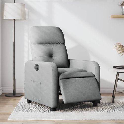 Vidaxl Fauteuil Inclinable Électrique Gris Clair Tissu