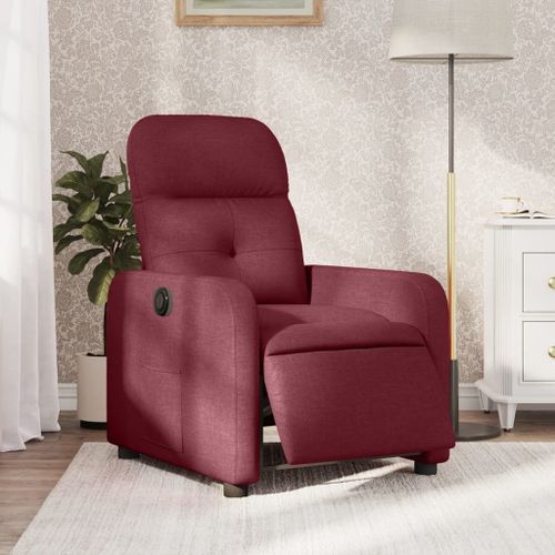 Vidaxl Fauteuil Inclinable Électrique Rouge Bordeaux Tissu