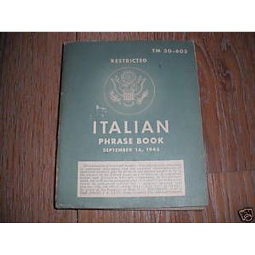 Guide Officiels De Conversation Anglais/Italian Ww2