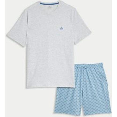 Pyjama 100 % Coton À Imprimé Poisson - Gris