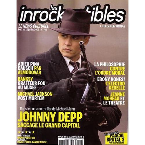 Les Inrockuptibles  N° 710 : Johnny Depp/ Pina Bausch/ Bansky/ Michael Jackson/ La Philosophie Contre L'ordre Moral/ Ebony Bones/ Jeanne Moreau