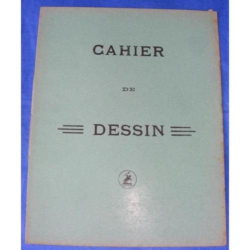 Cahier Dessin Le Conquerant Années 1940 16 Pages Grands Carreaux - Matériel Scolaire Ancien