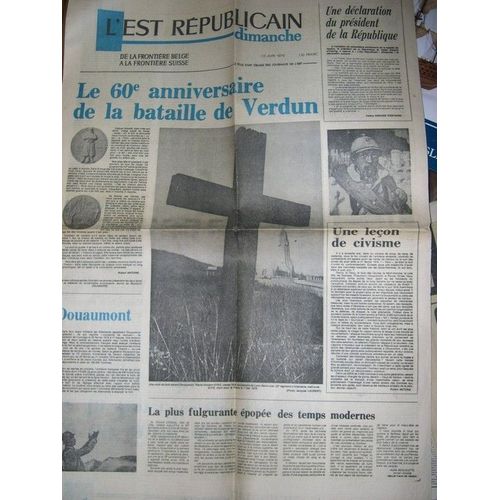 L'est Republicain 13/06/76 - 60ème Anniv Bataille De Verdun