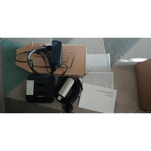 Vends Modem routeur adaptateur WI-FI/LAN Huawei D105 avec Clé USB E372 et antenne magnétique