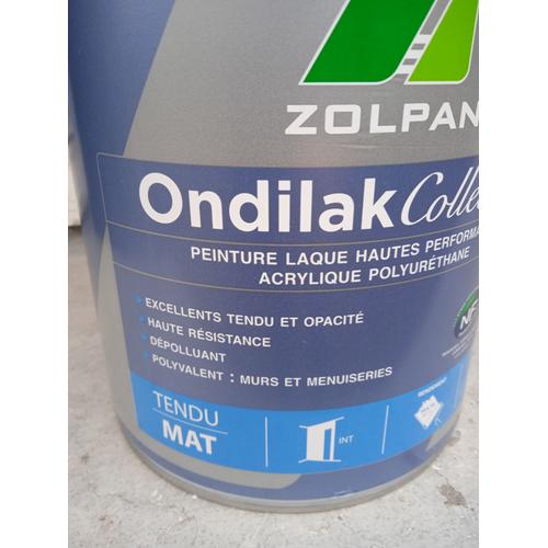 Peinture laque Zolpan Ondilak Collection Mat Tendu 3l blanc haute performance