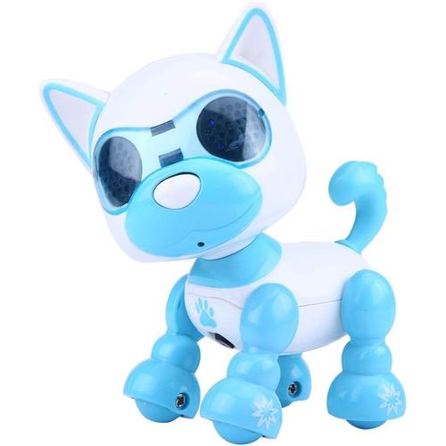 Robot Chien Jouet, Enfants Enfants Interactive Robot Puppy Marche Son Son Record Led Jouet ¿¿Ducatif Cadeau(Bleu)