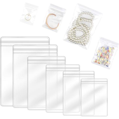 120 Pi¿¿Ces Sacs ¿¿ Bijoux En Plastique Transparent, ¿¿Tanches ¿¿ L'eau Sachets Plastiques Zip Sac De Rangement Anti-Oxydation Sachets Zip Pour Bijoux Colliers Boucles D'oreilles Bagues (6 Tailles)