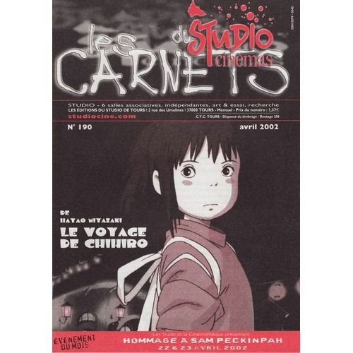 Les Carnets Du Studio / 04-2002  N° 190 : Hayao Miyazaki / Le Voyage De Chihiro (1p) - 8 Femmes De François Ozon (2p)