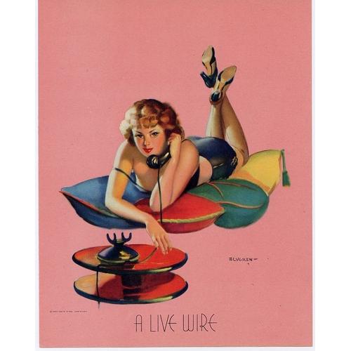 Elvgren Pin Up Art Deco Original Calendar Calendrier Usa