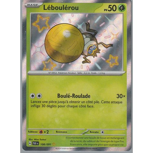Carte Pokémon - Léboulérou - 108/091 - Secrète-Rare - Shiny - E4,5 Destinées De Paldea - Sous Sleeve - Choupine50