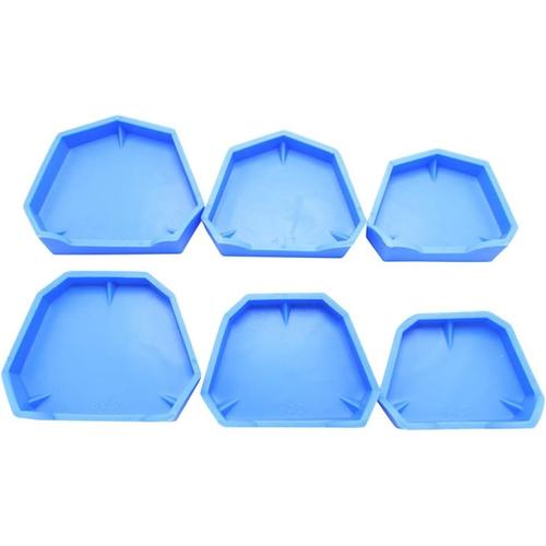 Mod¿¿le de laboratoire dentaire ¿¿ base de plateau en silicone, ancienne base moul¿¿e sur du platre 6pcs