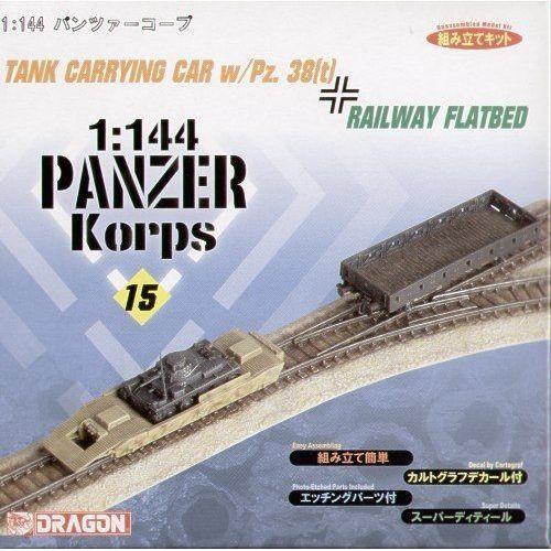 Dragon  Panzerkorps 1:144 - Maquette Wagon Plateforme Et Char