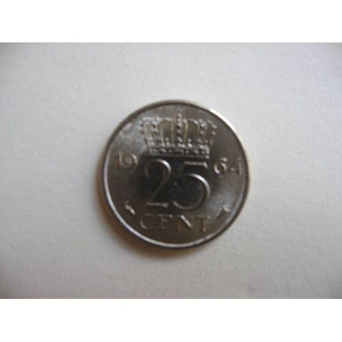 Pays-Bas,Pièce De 25 Centimes De 1964