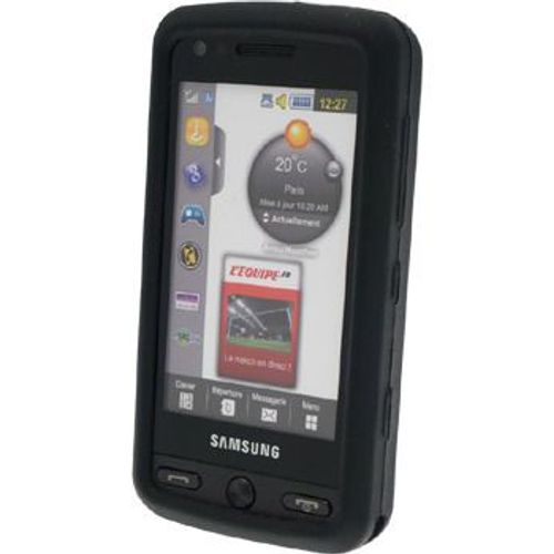 Housse Silicone Noire Samsung M8800 "Pixon"