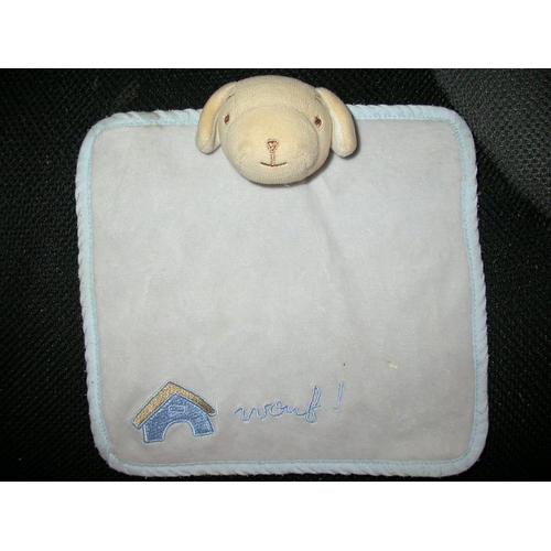 Doudou Plat Bleu Chien Bengy