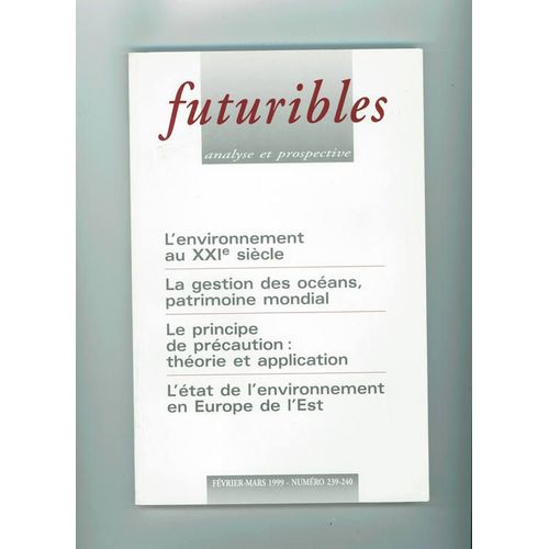 Futuribles  N° 239 240