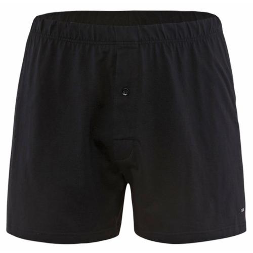 Calida Hommes Jersey Boxers, Paquet De 3 - Cotton Code, Uni, 100% Coton Noir Xxl (Xx-Large)