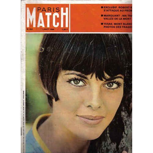 Paris Match Du 13 Aout 1966  N° 905 : Mireille Mathieu Robert Kennedy Whitman Brigitte Bardot Gunther Sachs Jean-Pierre Marquant  Le Mont Blanc Mao Tsé-Toung Carita