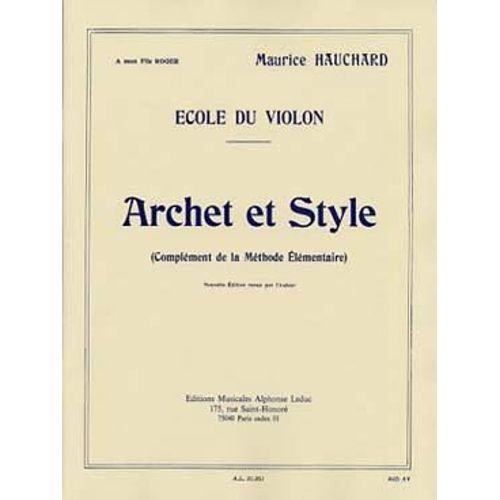 Archet Et Style Violon