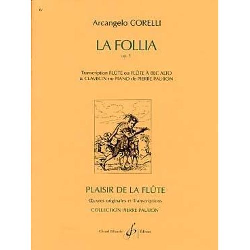 Corelli : La Follia  Op 5 - Flûte (Ou Flûte À Bec Alto) Et Clavecin (Ou Piano) - Billaudot