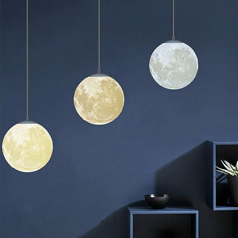 Plafonnier Chambre Lune,Suspension Luminaire,Lustre Lunaire,Suspensions D'¿¿Clairage Int¿¿Rieur,Lustre De Plafond De Salon De Chambre ¿¿ Coucher D'enfants,18cm Fdc