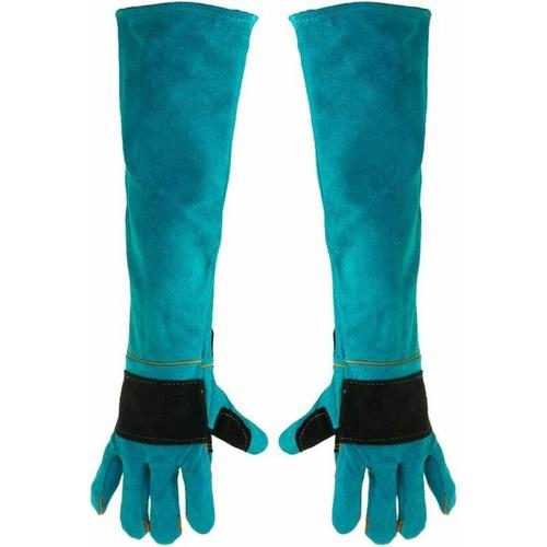 Gants de soudage 60cm Gants de soudeur r¿¿sistants ¿¿ la chaleur en cuir Gants de soudage ¿¿tendus 1 paire EPI - Gants de soudeur