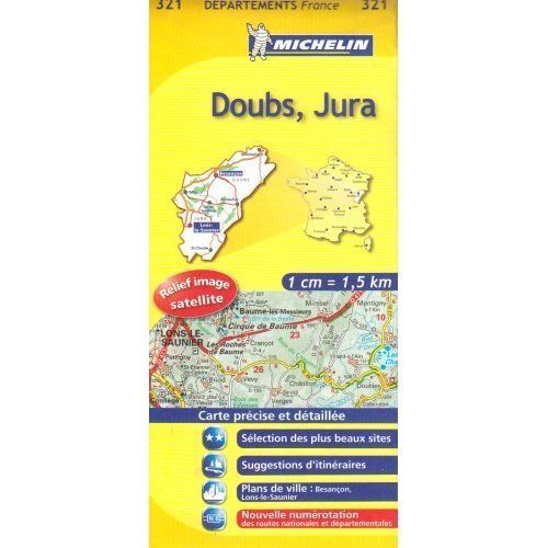 Carte Michelin - Doubs, Jura - 1 Cm = 1.5 Km