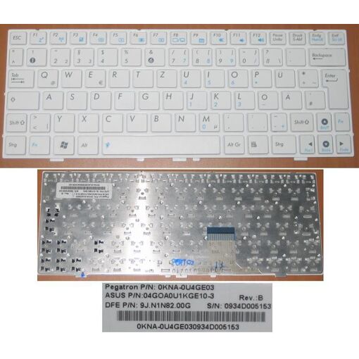 Clavier AZERTY Français Neuf, Compatible ASUS EEE PC 1000HA Et Packard Bell – Version Blanche