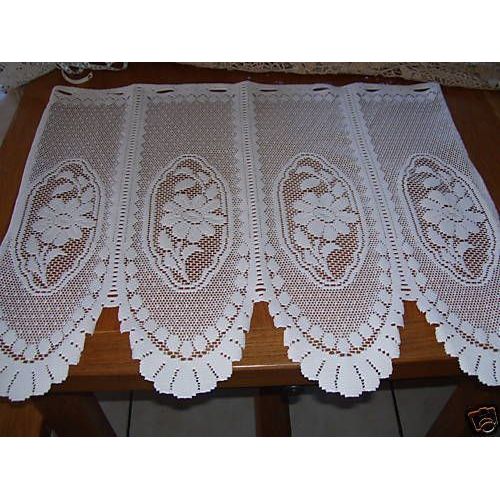 Rideau Blanc Pret A Poser Larg 73 Long 60 Cm