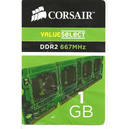 Mémoire Portable Value Select SO-DIMM 1 Go PC5300 (VS1GSDS667D2) - DDR2 - 667 MHz / PC2-5300 - mémoire sans tampon - NON ECC