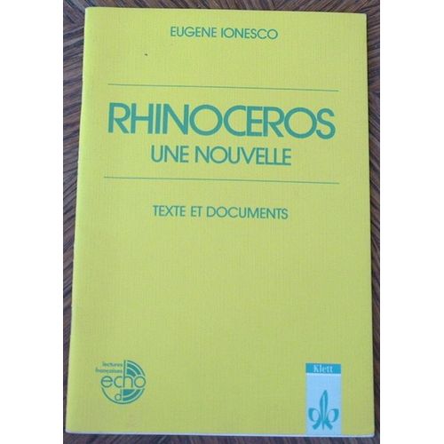 Rinoceros. Texte Et Documents