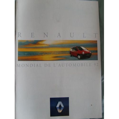Catalogue Publitaire Renault. Mondial De L'automobile 1992  N° 0