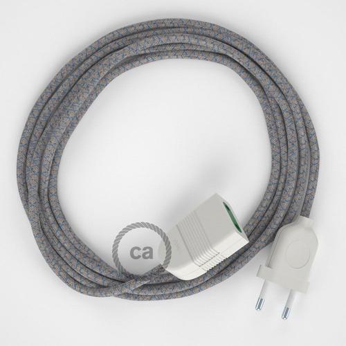 creative cables coton et lin prn050rd65 textil rd65 5 m electrique extension corde