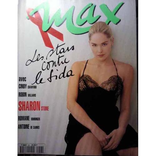 Max 56 Sharon Stone Karina Driss Michael Jordan William Klein Cindy Crawford Robin Williams Antoine De Caunes  N° 56 : Les Stars Contre Le Sida