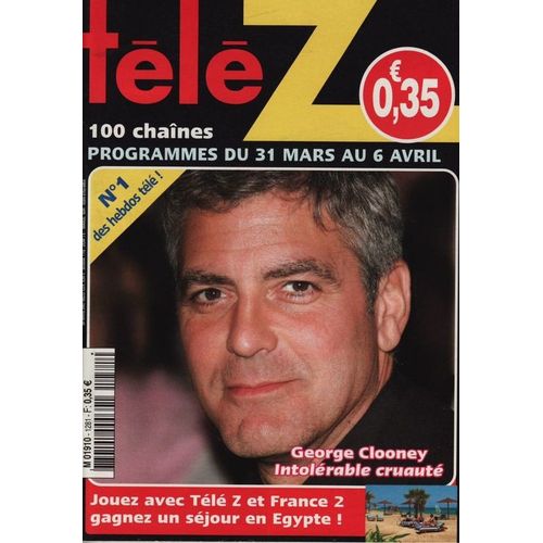 Télé Z / 26-03-2007  N° 1281 : George Clooney (1/4p)