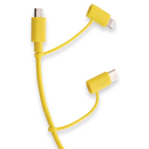 pantone universe celpt usb003y1 3 dans 1 micro usb a eclair cable
