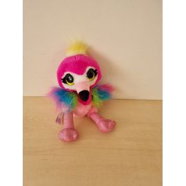 Doudou Oiseau Perroquet Rose Zuru Gros Yeux