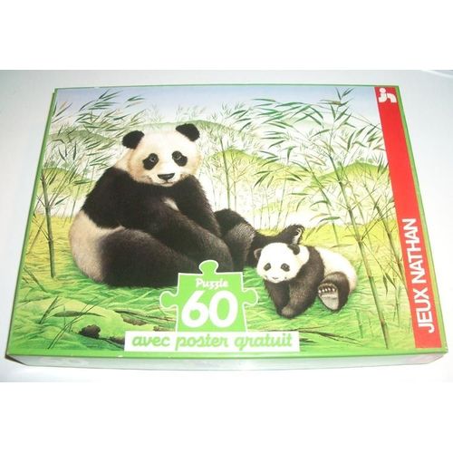 Les Pandas -  Puzzle 60 Avec Poster