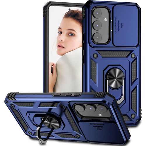 Coque Pour Samsung Galaxy A54 5g Etui Antichoc Militaire Protection Coque Samsung Galaxy A54 5g Housse Protection Camera Support De Voiture Magnetique Bleu