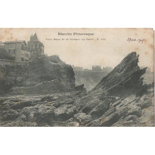 Carte Postale - Biarritz Villa Belza Et Le Cachaou 1905