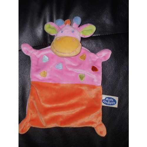 Vache Doudou Plat Rose