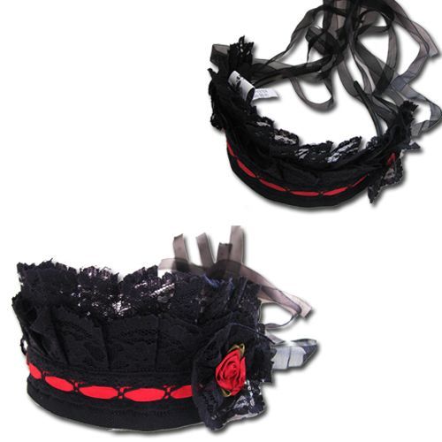 Serre Tete Sert Tete Dentelle Noir Lolita Japonais Costume Soirée Déguisement Cosplay