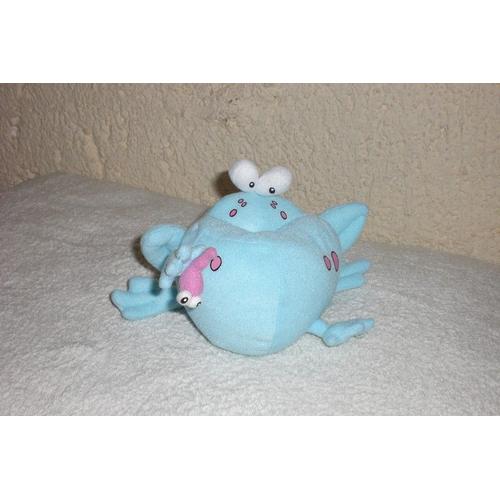 Edition Atlas Grenouille Bleu Peluche Doudou 15 Cm