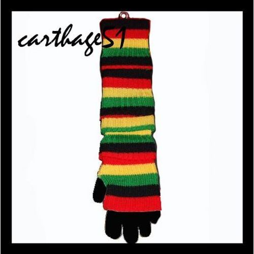 Gants Mitaines Longs Rasta Noir Rouge Vert Jaune Gant Mitaine Hommes Femmes
