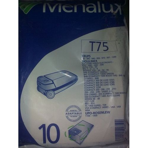 Menalux T75 - 10 Sacs aspirateur