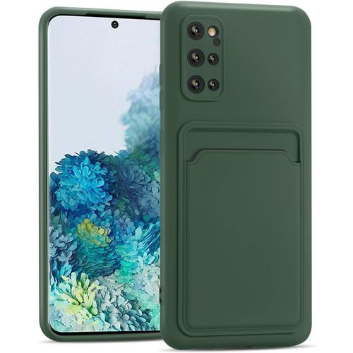 Verco Coque Silicone Compatible Avec Samsung Galaxy S20 Plus, Protection Antichoc Avec Porte-Cartes Case En Silicone Premium Pour Samsung S20+ 5g Etui, Vert