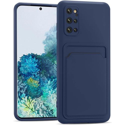 Verco Coque Silicone Compatible Avec Samsung Galaxy S20 Plus, Protection Antichoc Avec Porte-Cartes Case En Silicone Premium Pour Samsung S20+ 5g Etui, Bleu