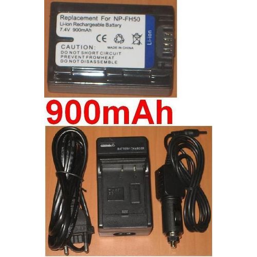Chargeur + Batterie 900mAh  Pour SONY NP-FH30, NP-FH40, NP-FH50, NP-FH60