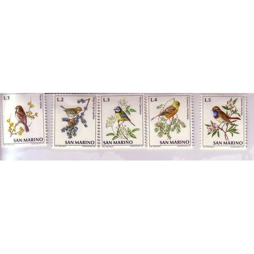 Saint Marin , Lot De 5 Timbres , Thème Oiseaux